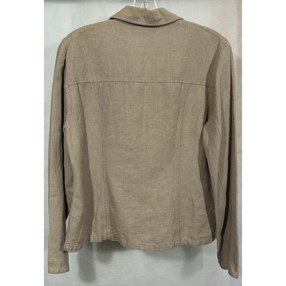 Of the Earth HempFashion 100% Hemp Button Front Jacket Women’s Size M Beige - Picture 6 of 6